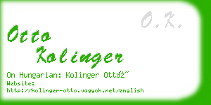 otto kolinger business card